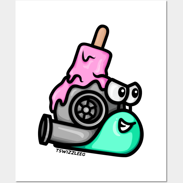 Turbo Snail - Popsicle (Pink) Wall Art by hoddynoddy